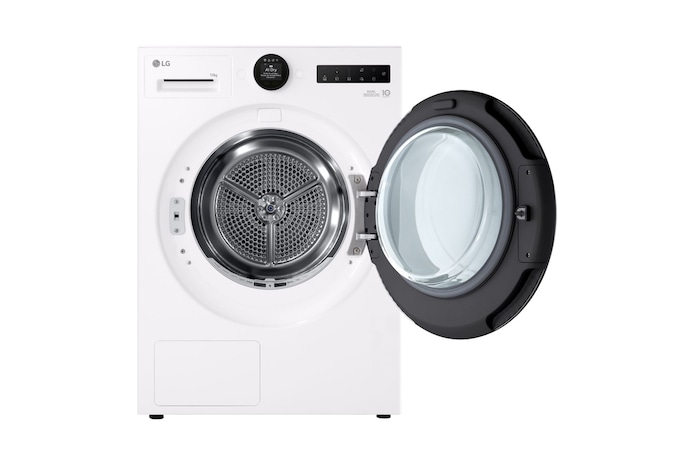 Foto frontale asciugatrice RHX7010TWB cono oblò aperto